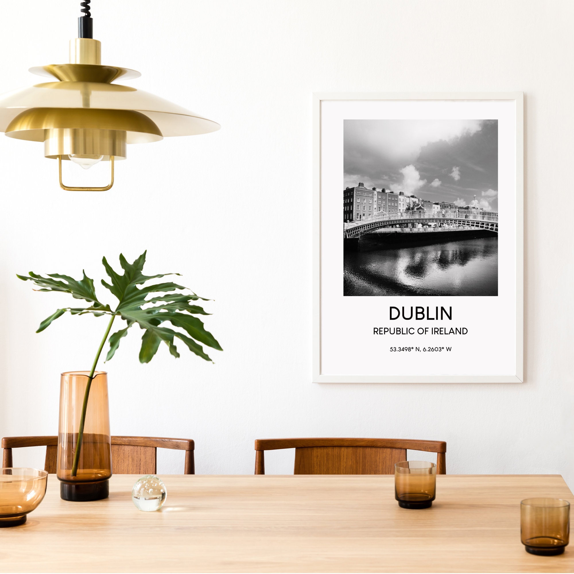 Dublin Print Dublin City Poster Minimalist Dublin Wall Art Etsy