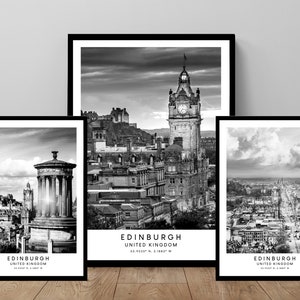 Impressão de Edimburgo, pôster de Edimburgo, arte de parede de Edimburgo, impressão da cidade de Edimburgo, impressão artística minimalista de Edimburgo, Reino Unido, impressão para presente de Edimburgo