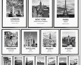 Travel Prints Cities Landmarks City Prints Minimalist Wall Art Décor Travel Poster Holidays Gift