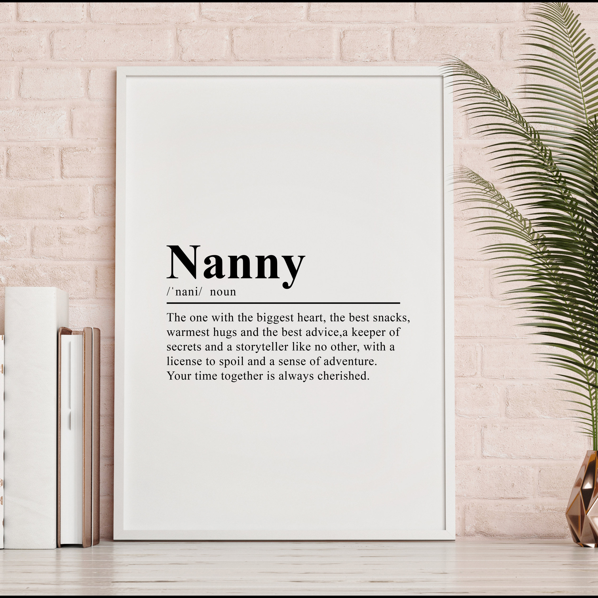 Nanny Definition Print Nanny Poster Nanny Print Nanny Wall Etsy