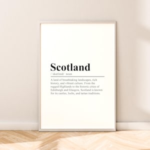 Scotland Travel Print Wall Art Scotland Print Wall Hanging Scotland Poster Scotland Art Minimalist Scotland Wall Decor Scotland Gift Print
