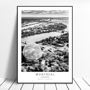 Montreal Print Montreal Canada Poster Black and White Montreal Art Print Montreal Home Décor Minimalist Montreal Wall Art Montreal Gift Art