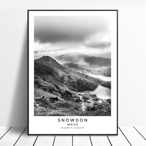 Snowdon Print Snowdon Wall Art Snowdon Wall Print Snowdonia Poster Minimalist Snowdon Poster Snowdon Art Print Snowdon Gift Print