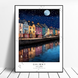Galway Print Colourful Galway Poster Abstract Galway Wall Print Minimalist Galway Ireland Travel Art Galway Wall Hanging Gift Print