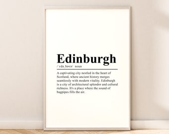 Edinburgh Travel Print Wall Art Edinburgh Poster Edinburgh Print Edinburgh Wall Poster Minimalist Edinburgh Home Décor Wall Hanging Art