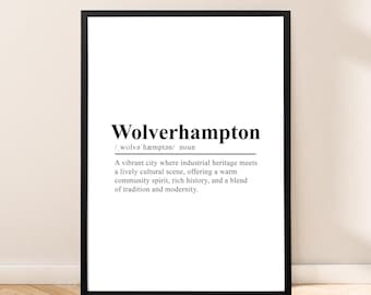 Wolverhampton Print Wall Art Wolverhampton Poster Wall Décor Wolverhampton Travel Print Minimalist Wolverhampton Art Home Décor Gift Poster