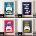 Gamer Gaming Room Posters Prints Colourful Wall Art Décor Set Of 4 Gift