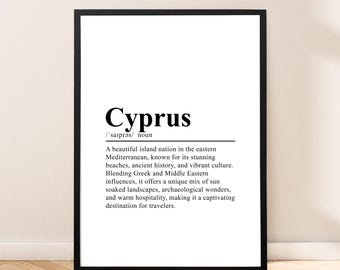 Cypern Print Reise Poster Wand Kunst Illustration Illustration Print Illustration Illustration Print Print Illustration Illustration Print Illustration Illustration Print Geschenk Design Geschenk für Geschenk Set