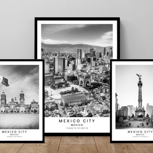 Mexico City Print Mexico City Poster Mexico City Wall Art Mexico City Art Print Minimalist Mexico City Travel Print Mexico City Gift Poster