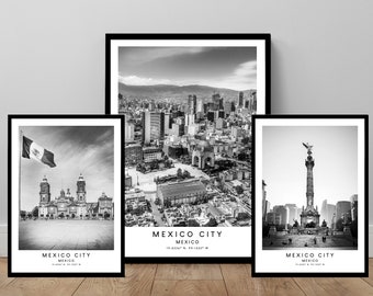 Mexico City Print Mexico City Poster Mexico City Wall Art Mexico City Art Print Minimalist Mexico City Travel Print Mexico City Gift Poster