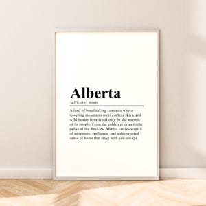 Alberta Canada Travel Print Wall Art Alberta Poster Alberta Print Alberta Wall Poster Minimalist Alberta Art Home Décor Wall Hanging Gift