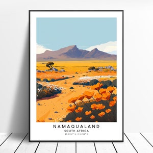 South Africa Travel Print Colourful Namaqualand Poster Abstract Namaqualand Print Minimalist Namaqualand Wall Art Namaqualand Art Gift Print