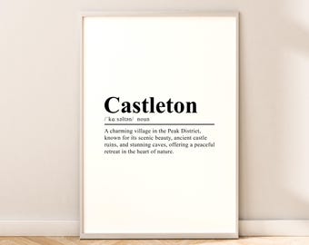 Impresión de viaje de Castleton Arte de pared de Castleton Póster de Castleton para colgar en la pared Impresión de Castleton Impresión de pared minimalista de Castleton Impresión de regalo de Castleton