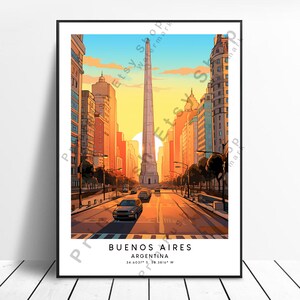 Buenos Aires Travel Print Colourful Buenos Aires Poster Buenos Aires Print Minimalist Buenos Aires Wall Art Buenos Aires Wall Print
