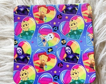 LF Inspired Rainbow Horror Coaster | LF Horror Coaster | Michael Myers Freddy Krueger Jason Vorhees Ghostface Horror Coaster