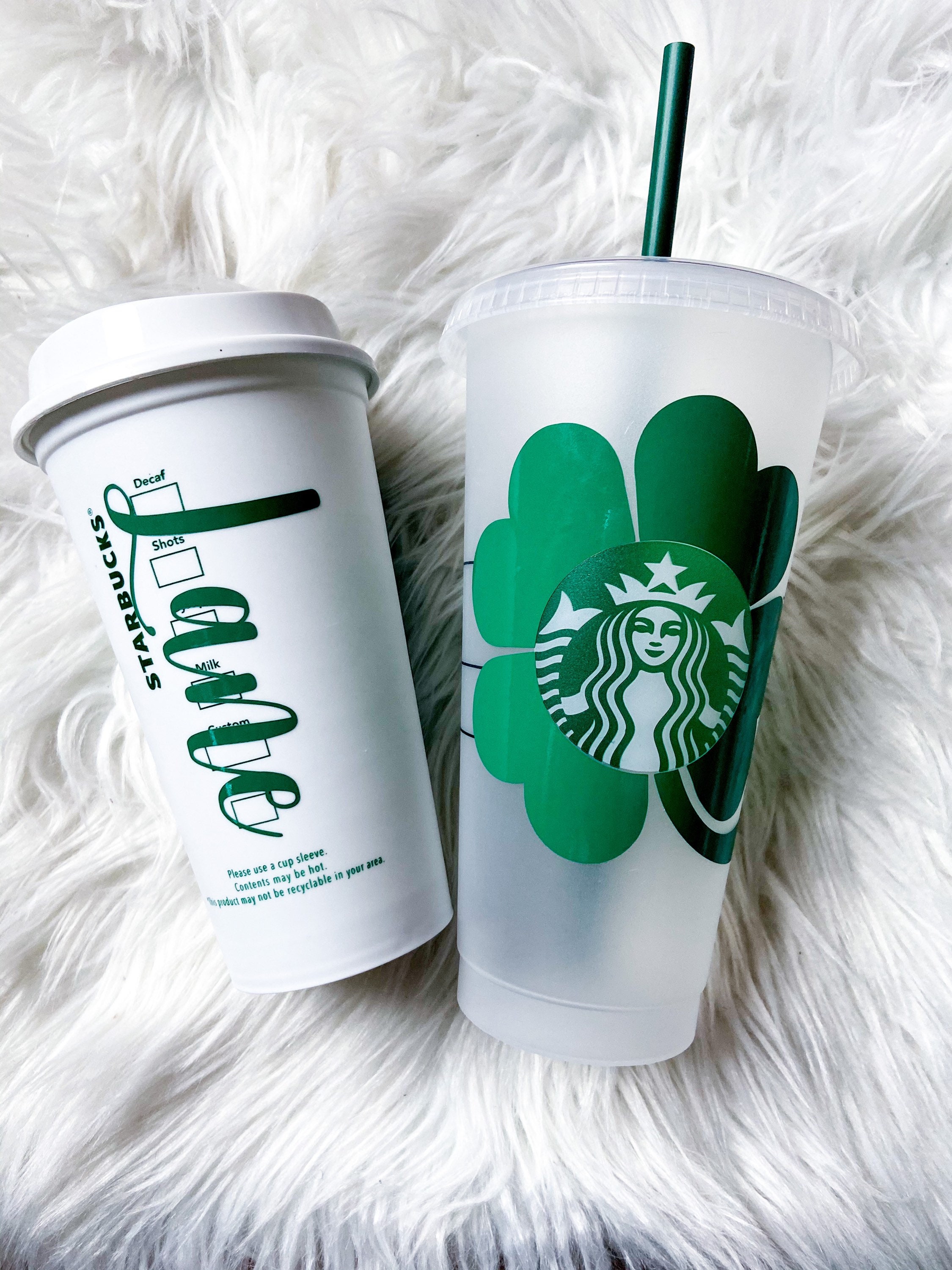 St. Patricks Day Customized Starbucks Cups/Shamrock Starbucks Etsy