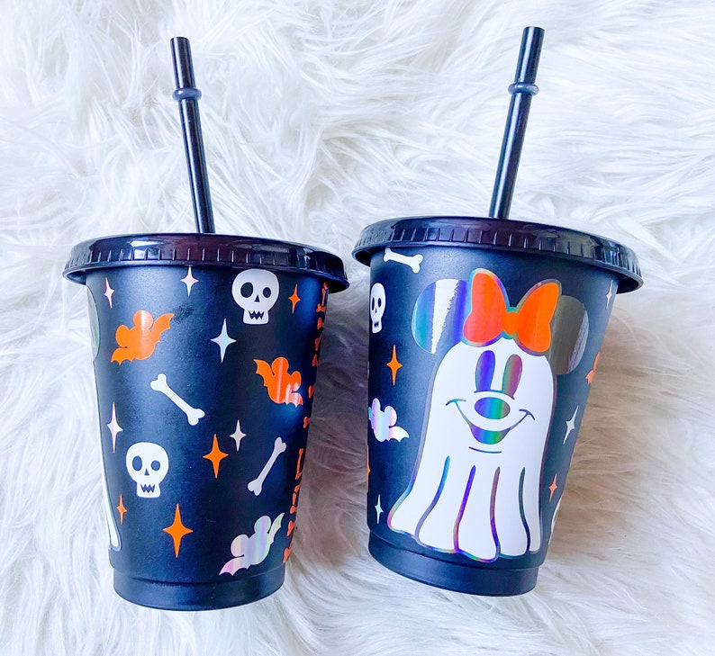 Mouse Ghost Cold Cup Kids Halloween Cup Kids Ghost Cup Etsy