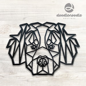Geometrische Berner Berghund Getränke Untersetzer | 3D gedruckte | Becher Untersetzer | Geometrische Haustier Untersetzer | Waschbare | Flexible | Tpu