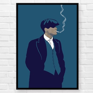 Peaky Blinders Inspired | Tommy Shelby | Digital Download A1 Poster | British | Gangster | TV Series Poster | Minimal Print | Wall Art