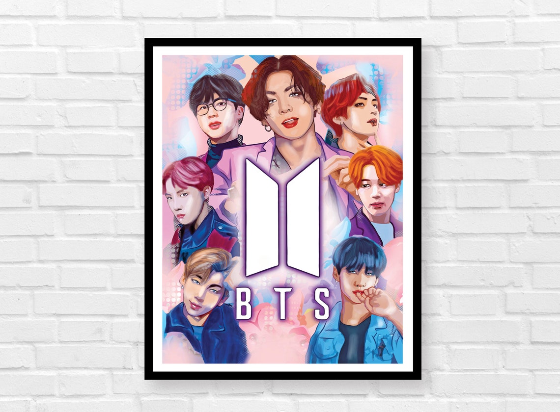BTS Print / A4 / A3 / BTS Illustration Poster / BTS Artwork / - Etsy Italia