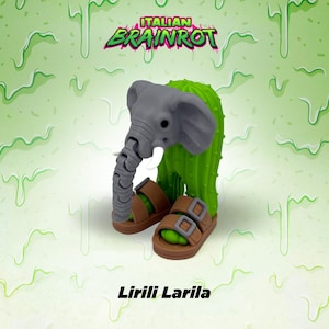 Lirili Larila Italian Brainrot Articulated Figurine Viral TikTok Viral Meme Fans Collectible Trend Movable 3D Printed Toy Fun Gift