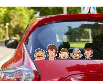 Bobs Burgers inspired waterproof vinyl stickers | Car window decals |  Friends of the Belchers