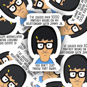 Bob’s Burgers inspired TINA  BELCHER  Jimmy Jr Water Resistant  Vinyl Sticker