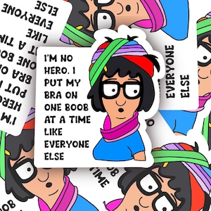 Bob’s Burgers inspired TINA  BELCHER Water Resistant  Vinyl Sticker