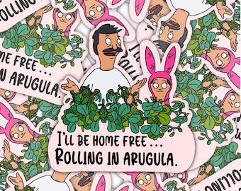 Bob’s Burgers inspired BOB and LOUISE BELCHER in the arugula Water Resistant  Vinyl Sticker