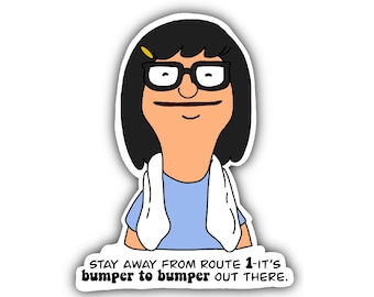 Bob’s Burgers inspired TINA  BELCHER Water Resistant  Vinyl Sticker BUMPER