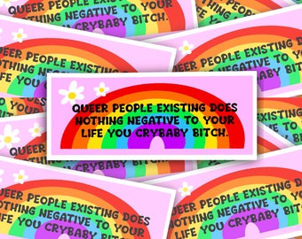 Queer Pride Water Resistant Vinyl Sticker Pride LGBTQ