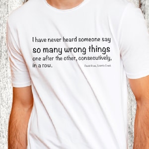 Schitt&#39;s Creek geïnspireerd DAVID ROSE Unisex t-shirt met korte mouwen