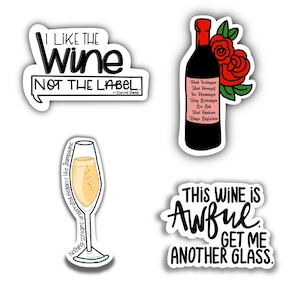 Schitt’s Creek Water Resistant Vinyl Sticker BUNDLE Wine and Spirits