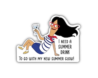 Bob’s Burgers inspired LINDA BELCHER Water Resistant  Vinyl Sticker