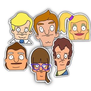 Bobs Burgers inspired waterproof vinyl stickers | Car window decals |  Friends of the Belchers