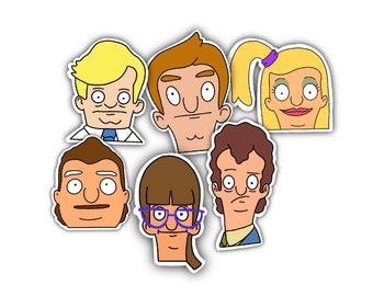 Bobs Burgers inspired waterproof vinyl stickers | Car window decals |  Friends of the Belchers