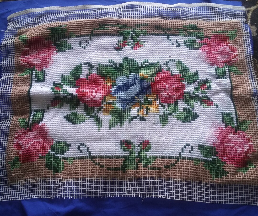 Roses Finished Latch Hook Rug - Etsy