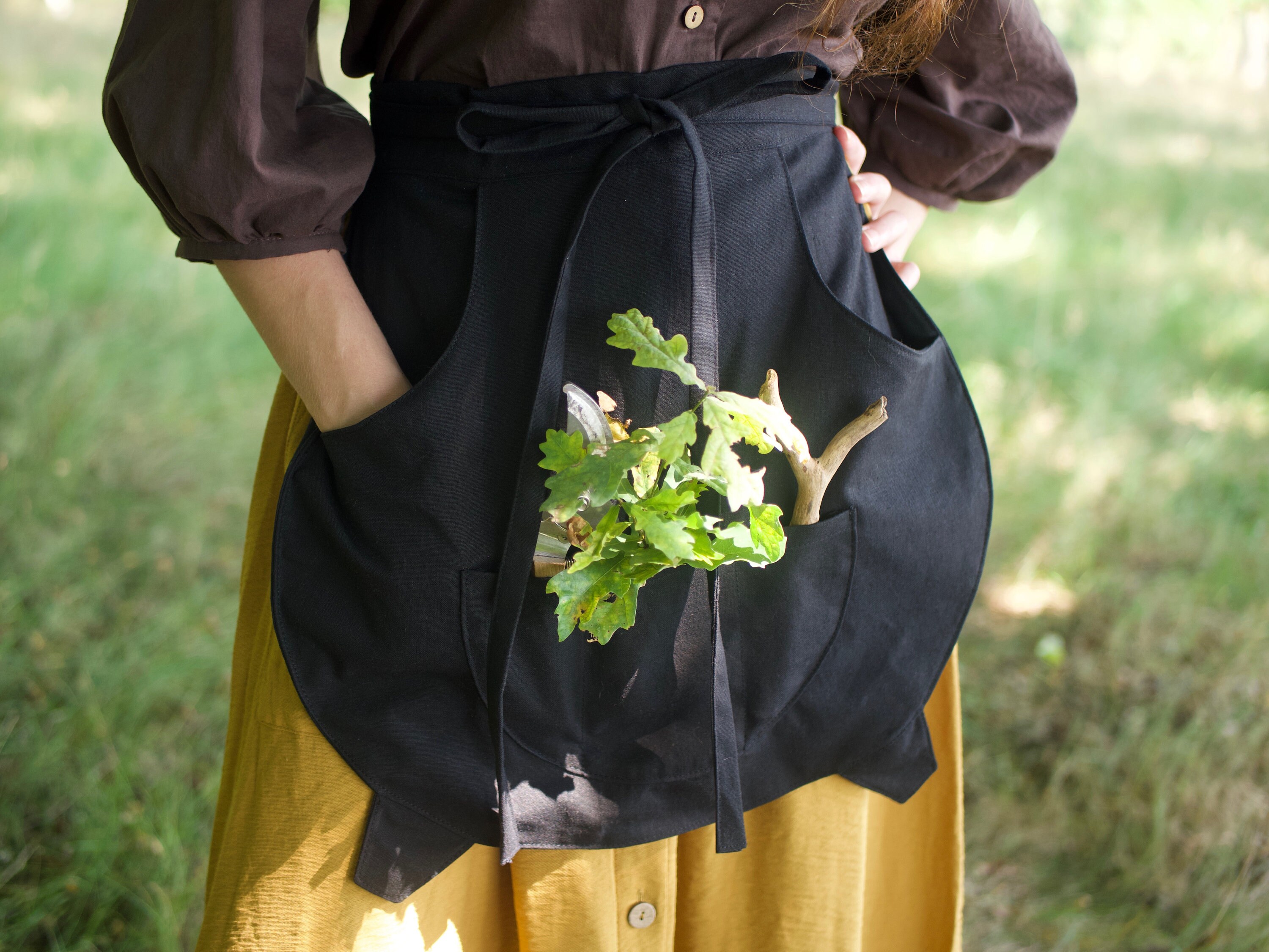 Forager Witch Cauldron Apron - Made To Order