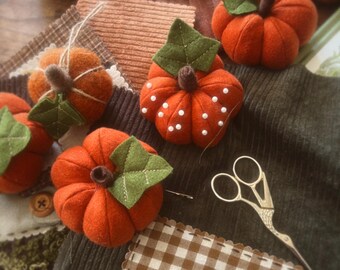 Pumpkin pin cushion