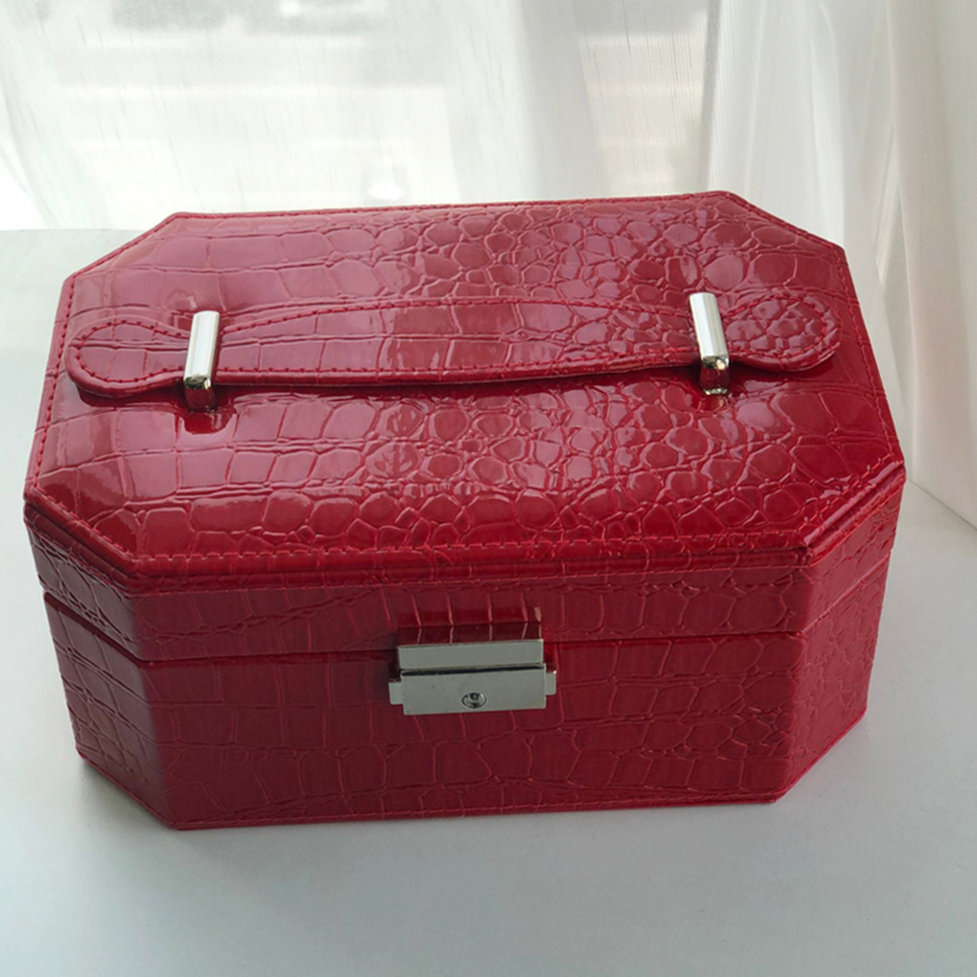 Dark Green Jewelry Box Pu Leather Jewelry Storage Box Retro Etsy