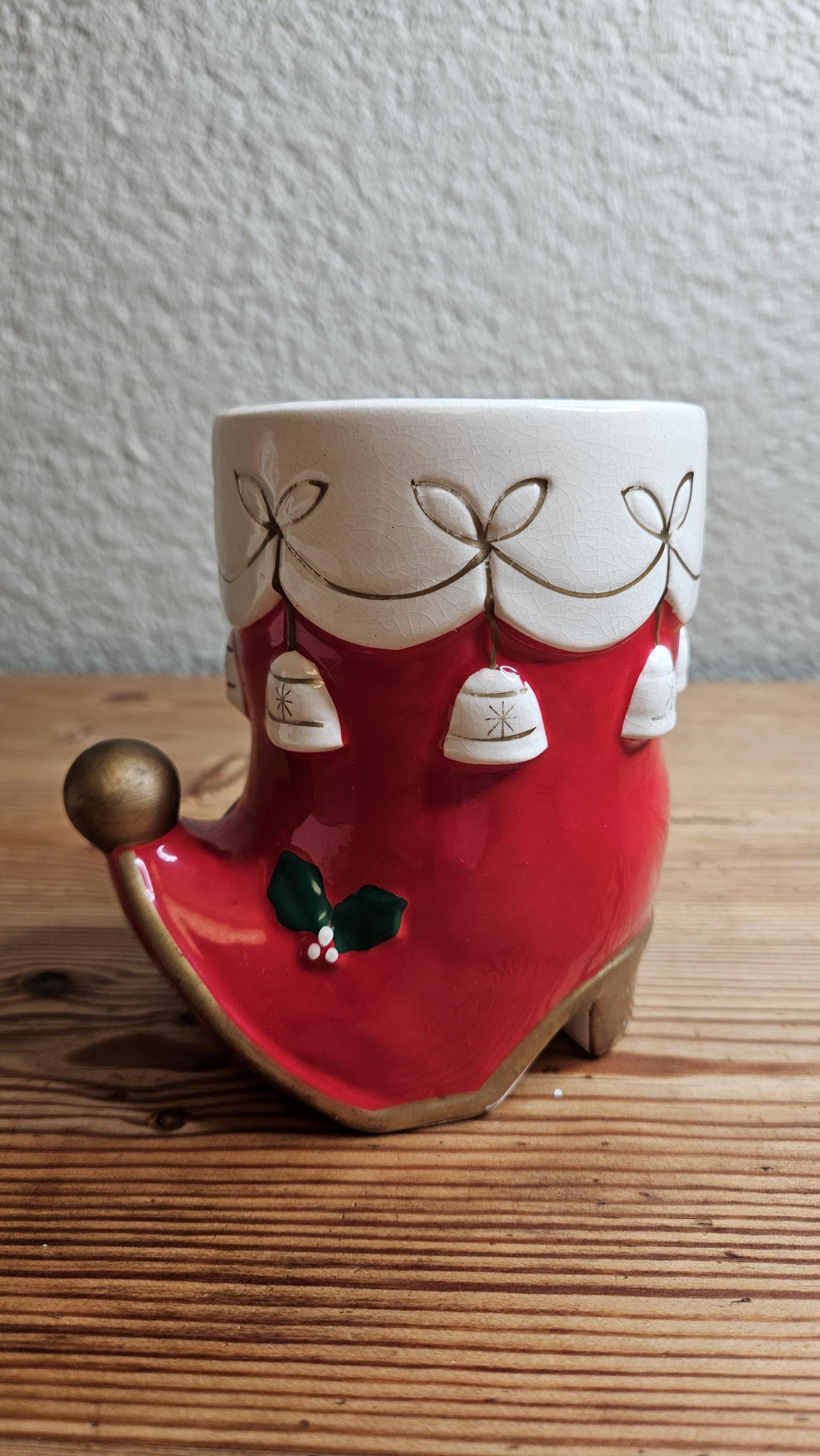 Vintage 1960 Ceramic Santa - Etsy