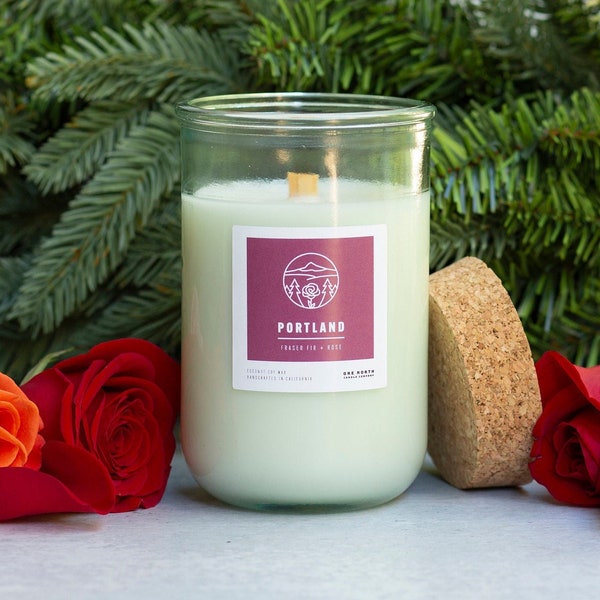 Recycle Glass Candle Etsy