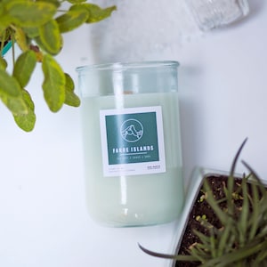 Faroe Islands Candle: Sea Mist, Grass & Sage Scent - Coconut Soy Wax