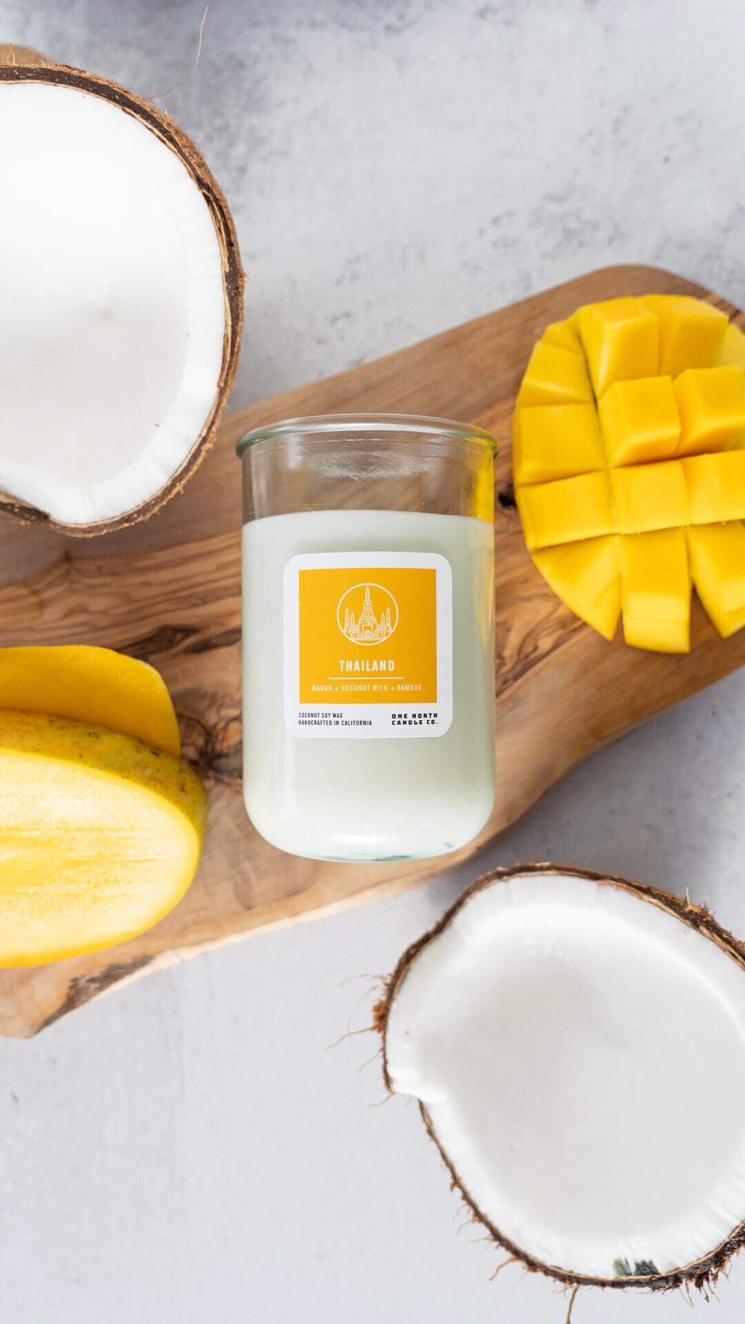 Mango and Coconut 12 oz Candle - Home Decor and Gifts main image 1