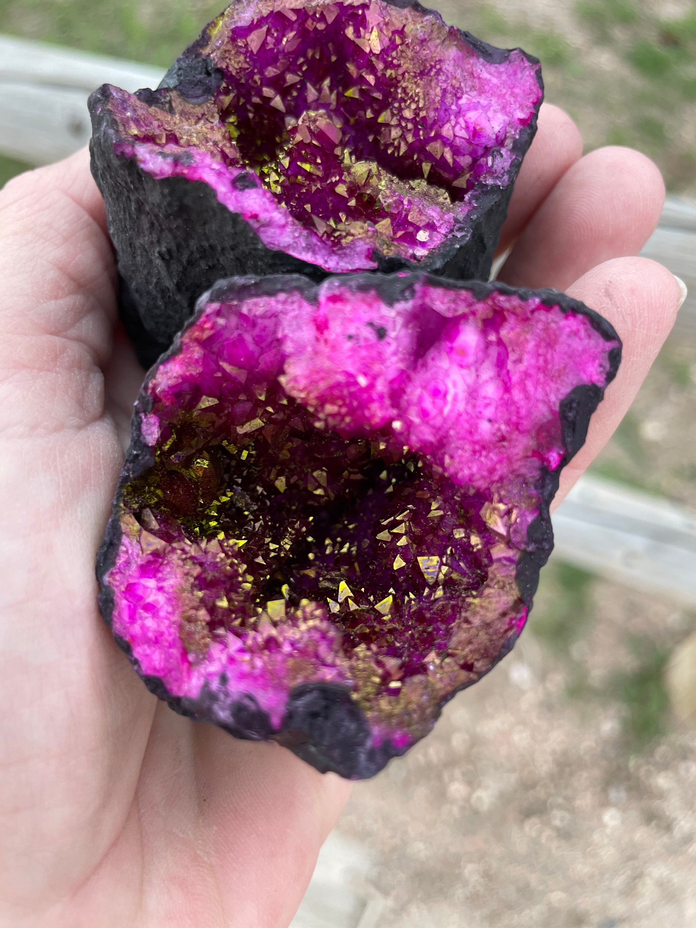Assorted Small Purple Dyed Geode