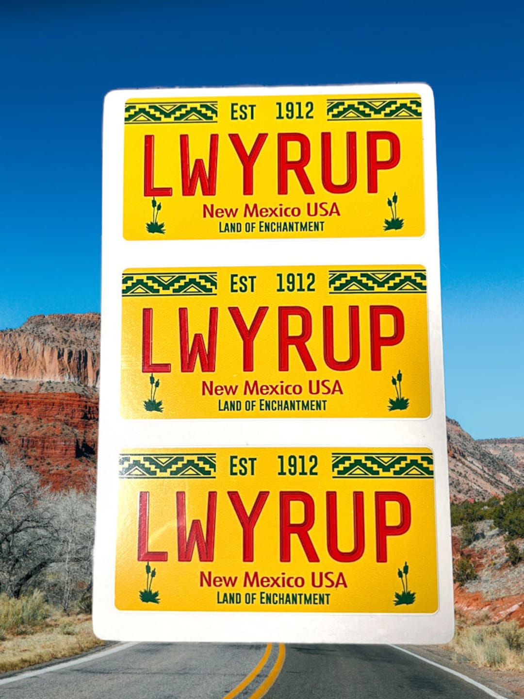 Mini Better Call Saul LWYRUP lawyer Up License Plate Sticker pack of 3 Bike Sticker, Motorcycle
