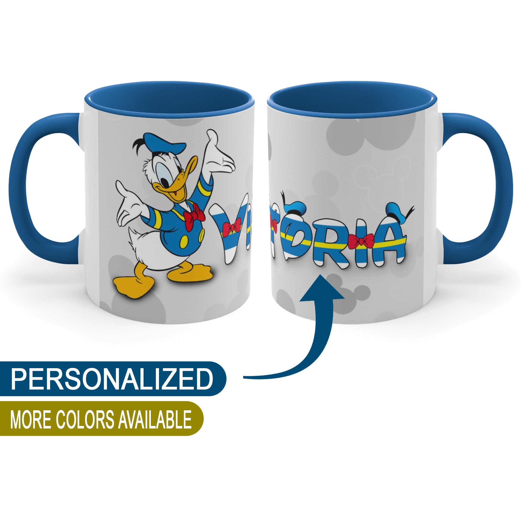 Walt Disney Donald Duck MorningsPhooey! Coffee Mug White/Blue Ceramic  Cup