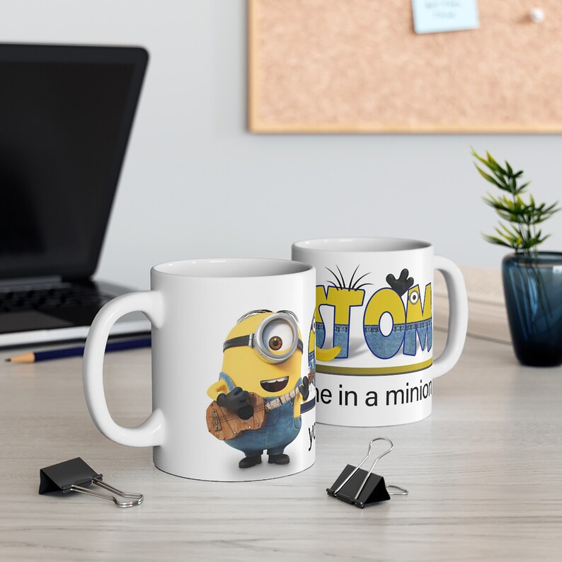 Personalized Minion mug.