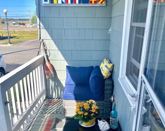 Custom Nautical Flag Sign: Coastal Home Decor