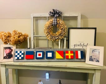 Personalized Nautical Flag Name Sign: Custom Maritime Gift